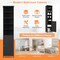72" Free Standing Tall Floor Bathroom Storage Cabinet with Adjustable Shelves